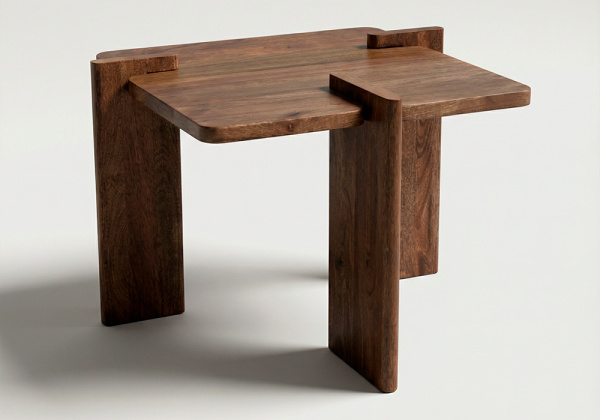 Mesa auxiliar de madera SATORI lateral