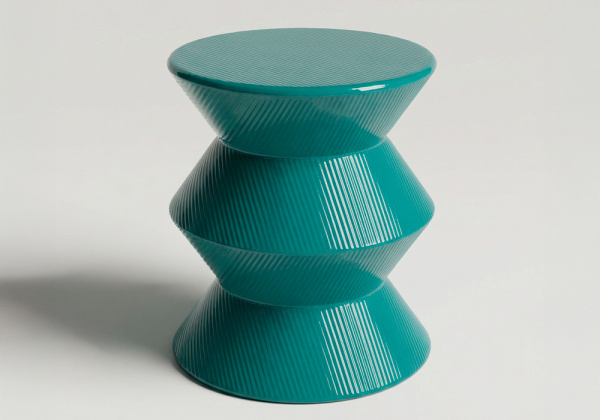 Mesa auxiliar metálica VIDA verde frontal