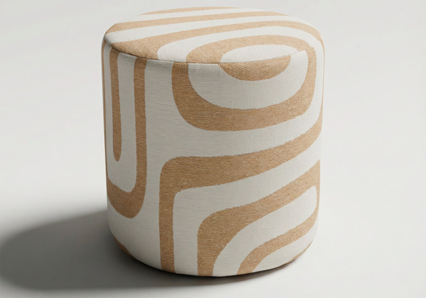 Puff redondo bicolor ARENA lateral