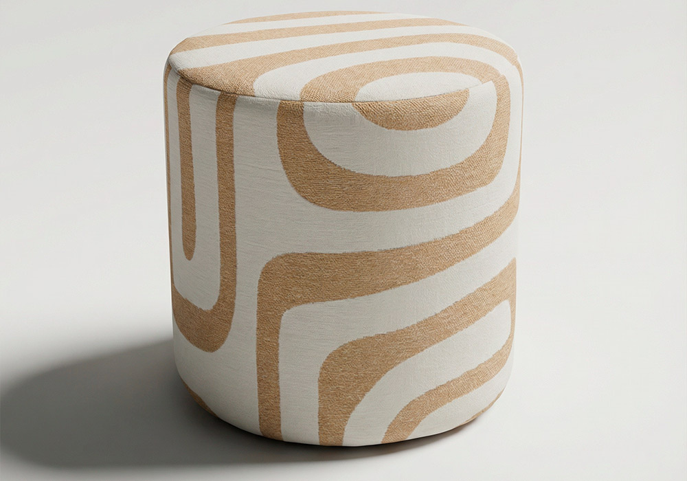 Puff redondo bicolor ARENA lateral