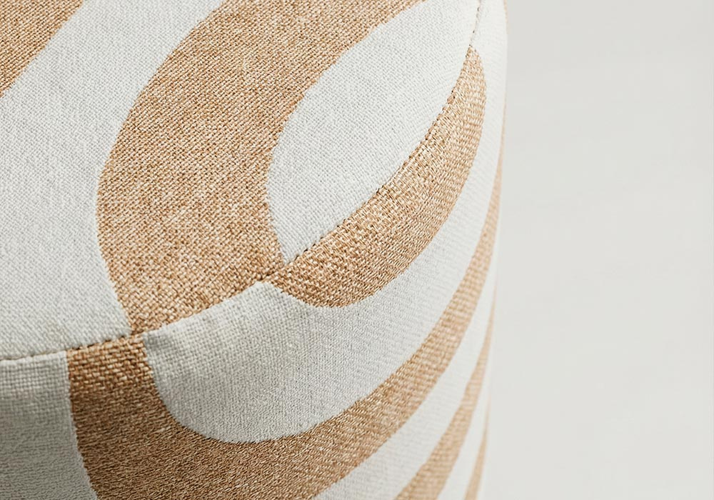 Puff redondo bicolor ARENA detalle