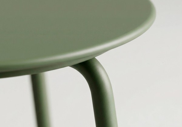 Mesita auxiliar metálica OLA Verde Detalle