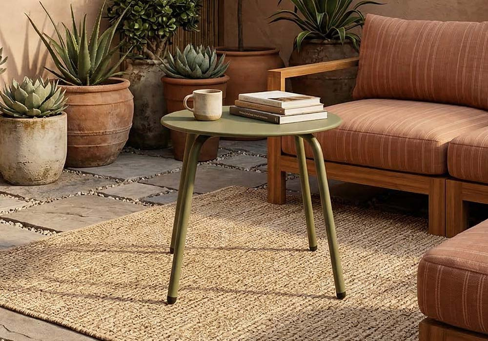 Mesita auxiliar metálica OLA Verde Ambiente