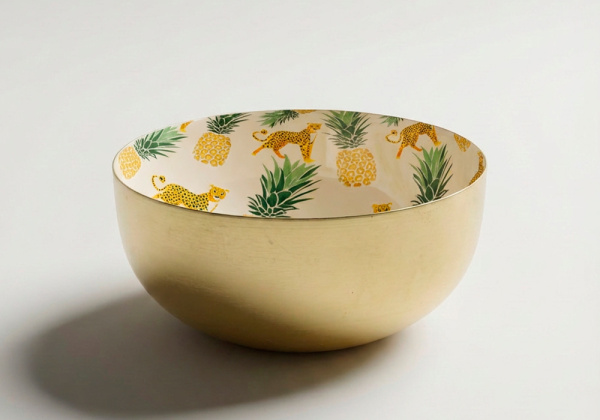 Cuenco con estampado TEBAS piñas