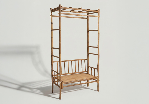 Banco con pérgola de bambú SOLARA Lateral