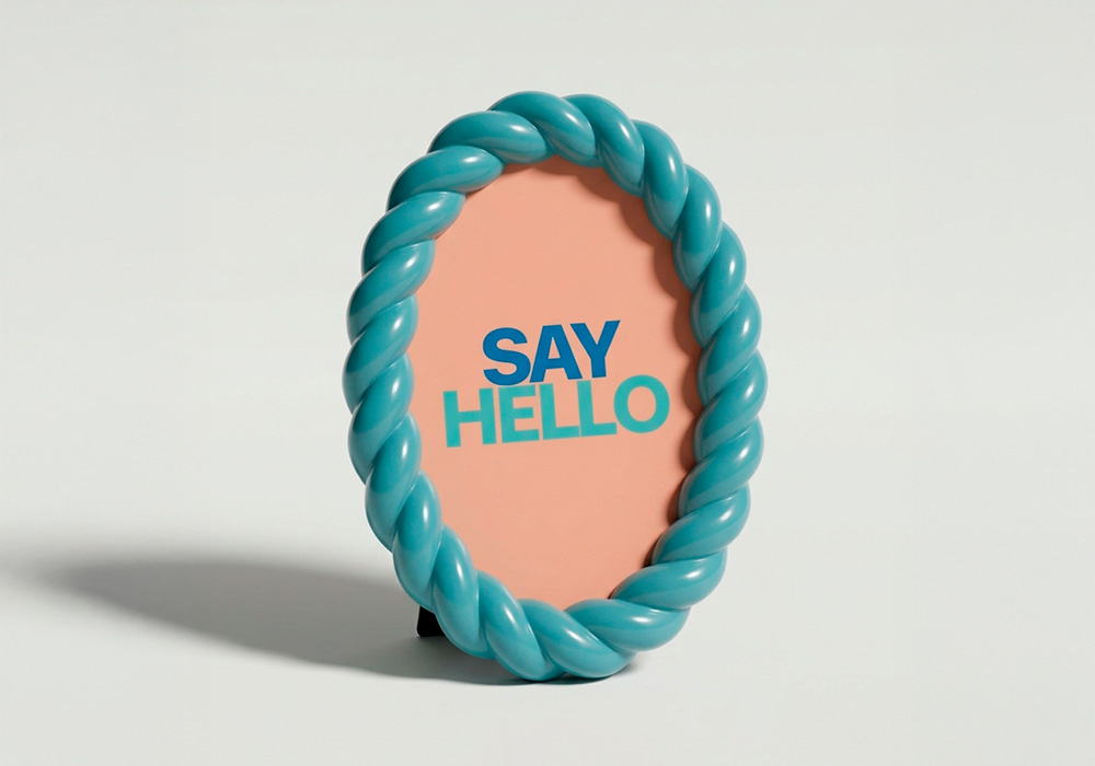 Marco para fotos colores varios SAY azul redondo frente