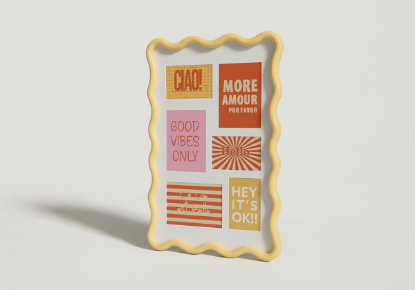 Marco para conjunto de fotos SOLE amarillo lado