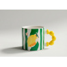 Taza de porcelana asa burbujas CABRIO amrillo Taza de porcelana asa burbujas CABRIO amrillo