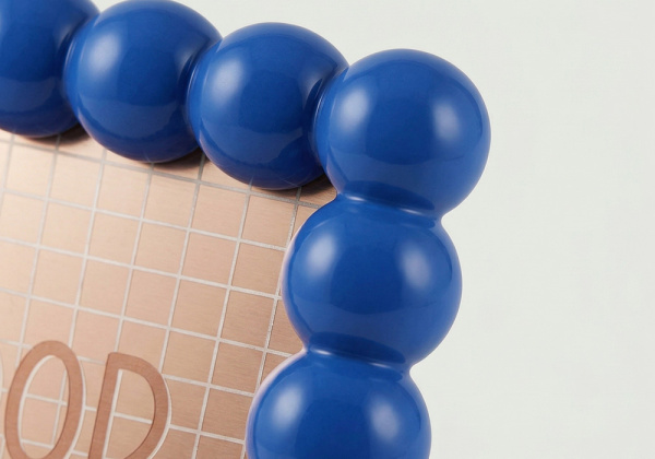 Moldura retangular com bolhas AMBER