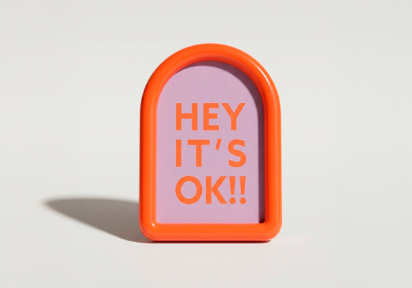 Marco con forma de arco MARINA Rojo Frente