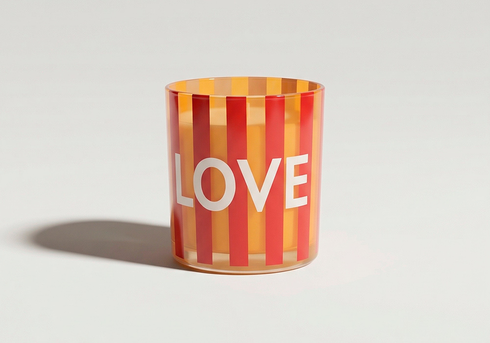 Porta-velas às riscas WALLY