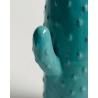 Jarrón de porcelana CACTUS azul detalle