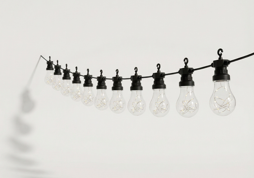 Guirnalda 10 bombillas led para jardín FAIR lateral