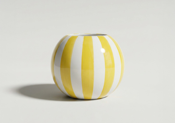 Portavelas dolomita LEMON Amarillo/Blanco Frente