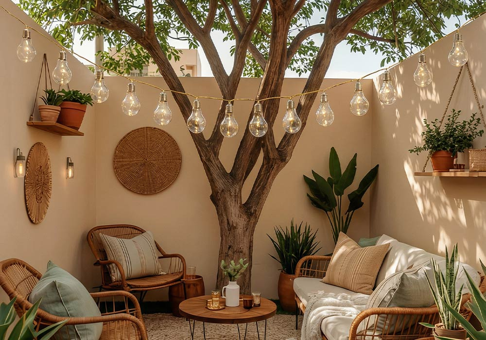 Guirnalda solar 10 bombillas para jardín TINI ambiente