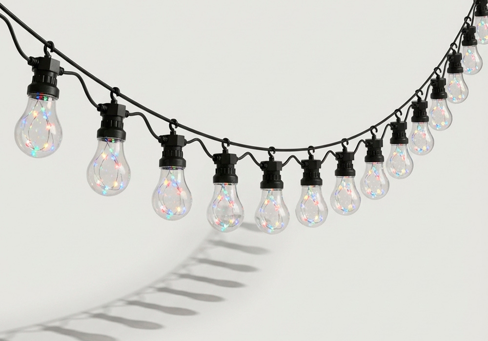 Guirnalda 20 bombillas led para jardín FOLK lateral