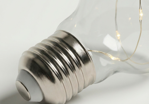 Guirnalda solar 10 bombillas color para jardín OLEA transparente detalle