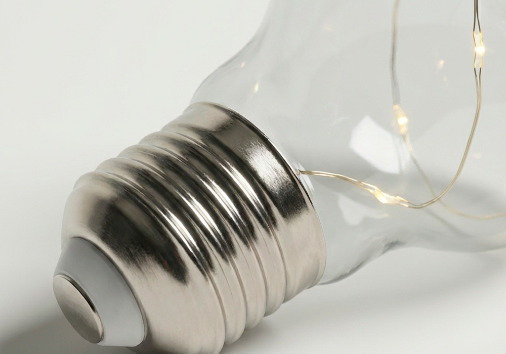 Guirnalda solar 10 bombillas color para jardín OLEA transparente detalle