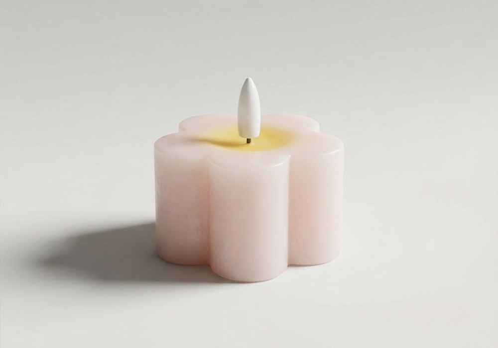 Vela LED em forma de flor ser