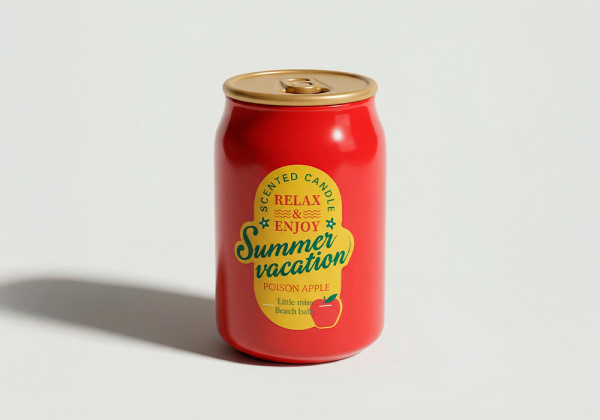 Vela perfumada lata vidrio SOL Rojo Frente