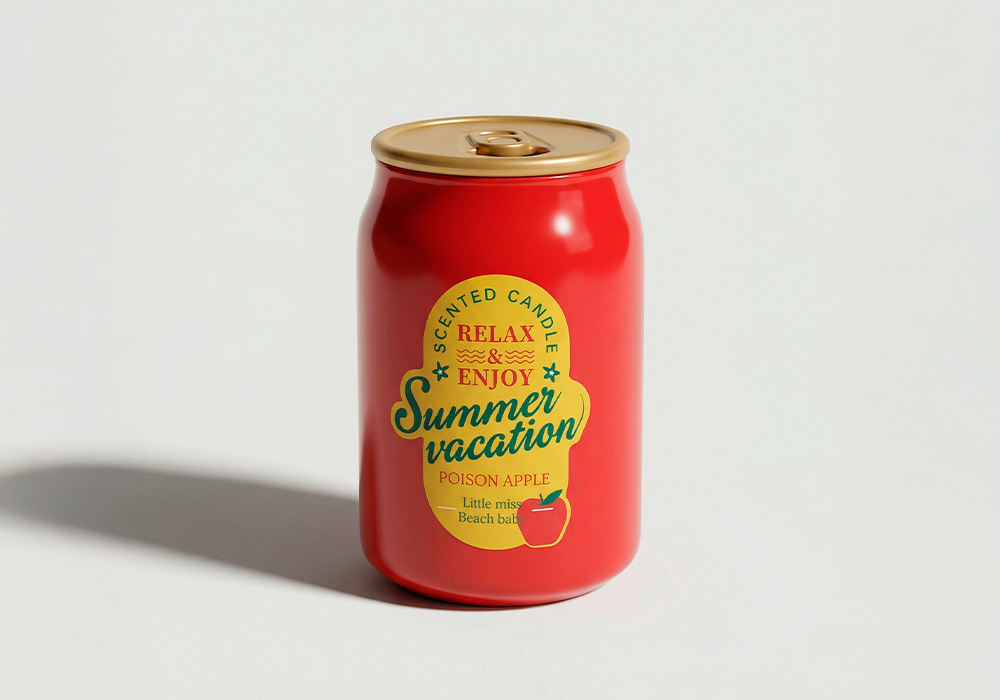 Vela perfumada lata vidrio SOL Rojo Frente