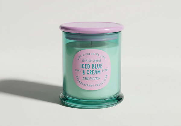 Vela perfumada vidrio SUN Verde Frente