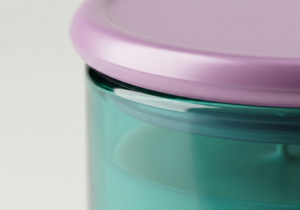 Vela perfumada vidrio SUN Verde Detalle