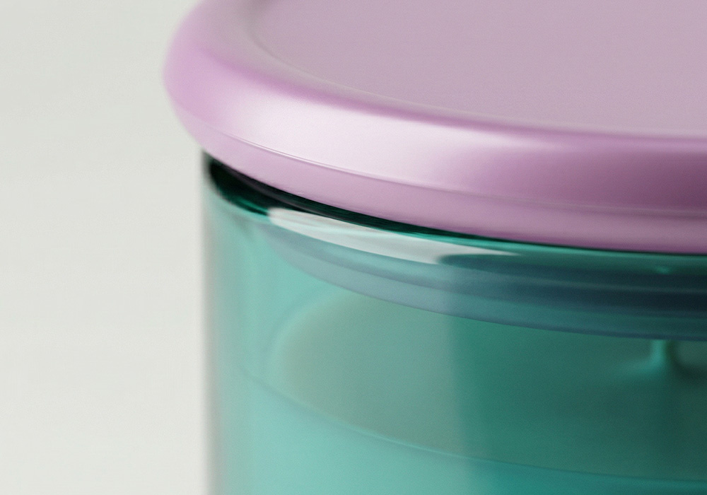 Vela perfumada vidrio SUN Verde Detalle