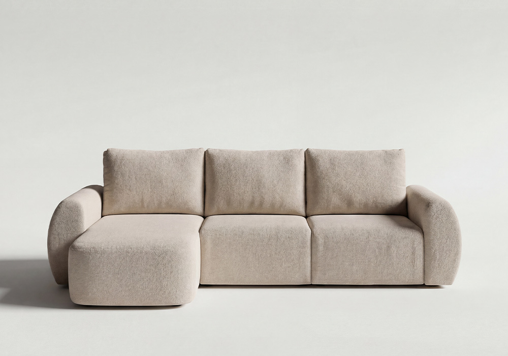 Chaiselongue 3 plazas BALU frontal beige