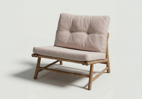 Silla de madera de bambú BAHIA lado