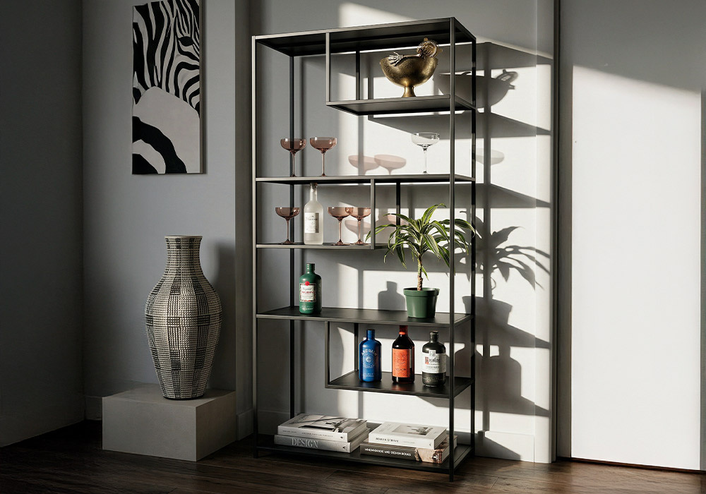 Estantería metálica AKSEL detalle lado