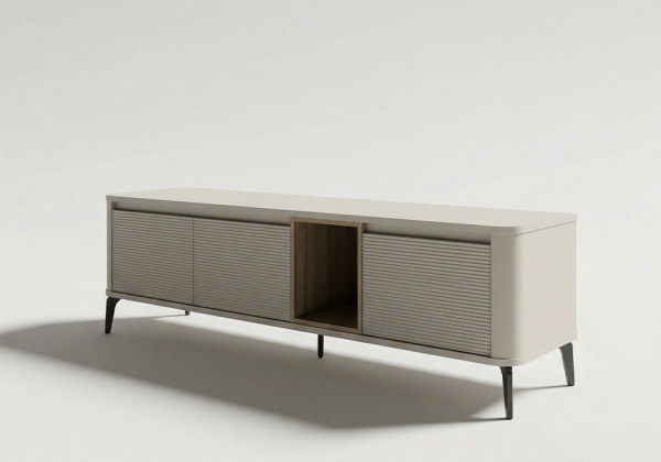 Mueble TV con patas metálicas NUDE-3.4 izquierda