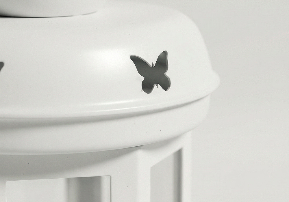 Farol decorativo LINEN-blanco detalle