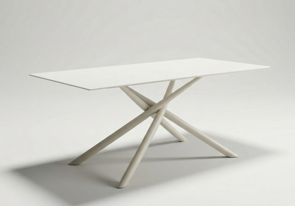 Mesa comedor metal y cristal ELVA-3.4