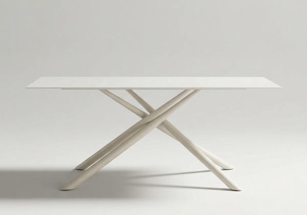 Mesa comedor metal y cristal ELVA-principal