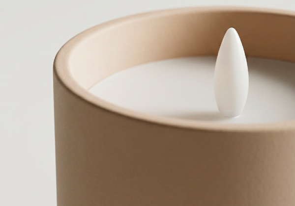 Vela LED CANDE-beige detalle