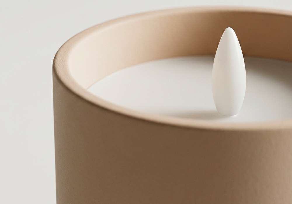 Vela LED CANDE-beige detalle