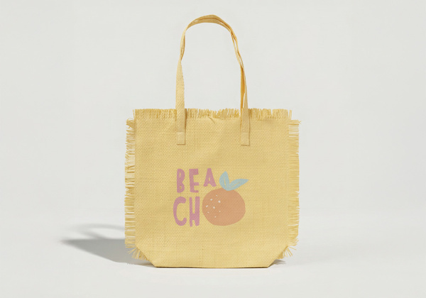 Bolsa de playa ORCHID Amarillo Frente