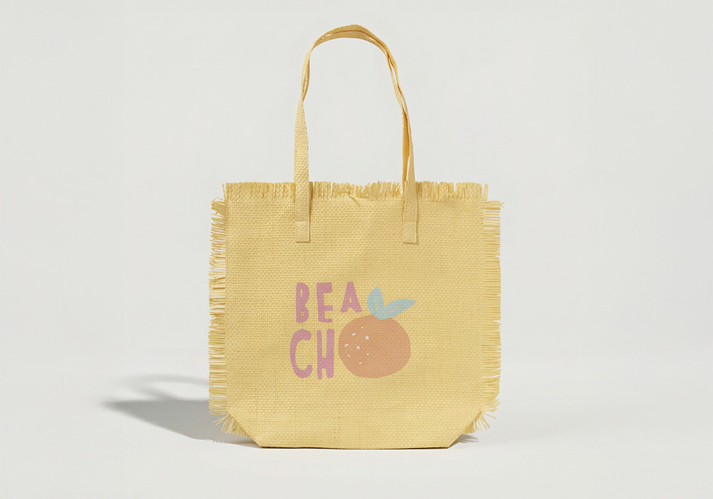 Bolsa de playa ORCHID Amarillo Frente