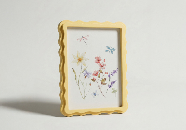 Marco para fotos rectangular SIO Amarillo lado