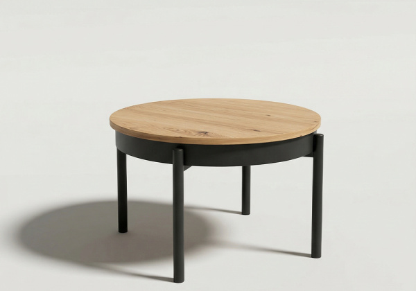 Mesa centro redonda elevable ORBIT lado 2