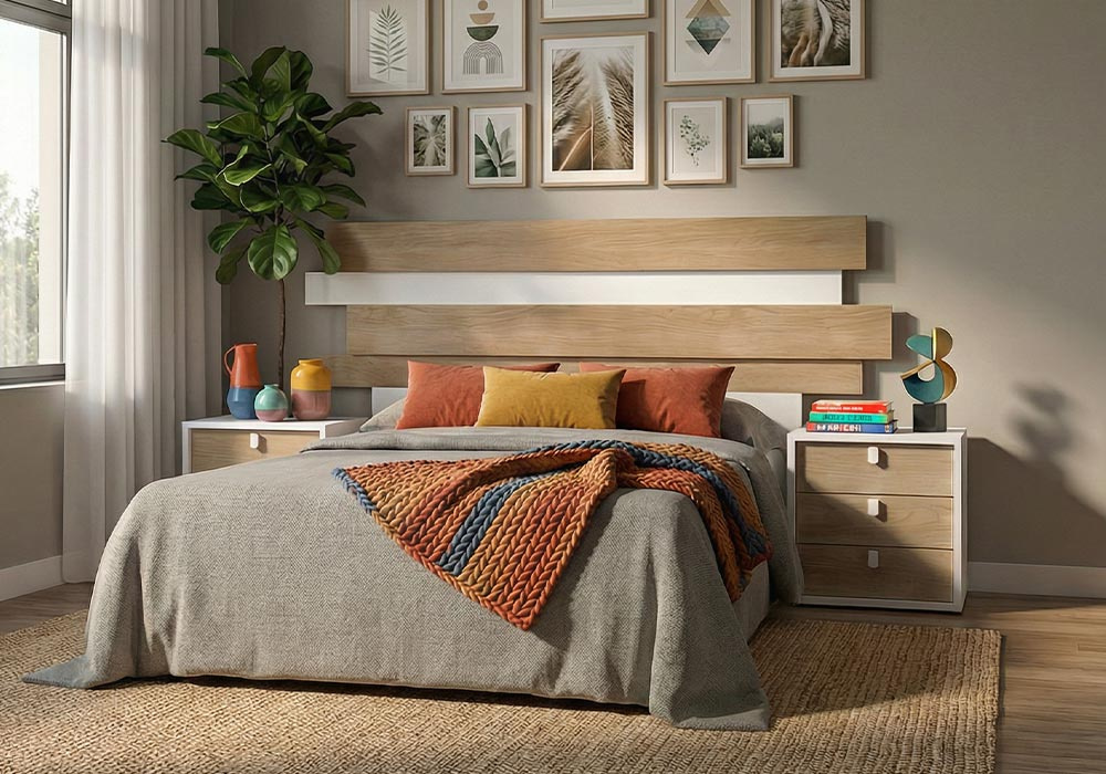 Quarto de casal com 2 mesas de cabeceira ASTRA