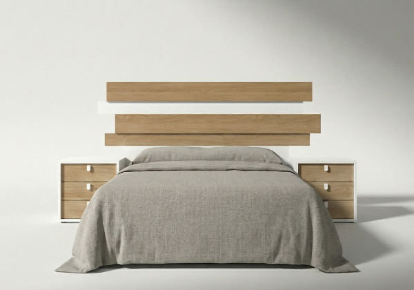 Dormitorio matrimonio con 2 mesillas ASTRA frontal