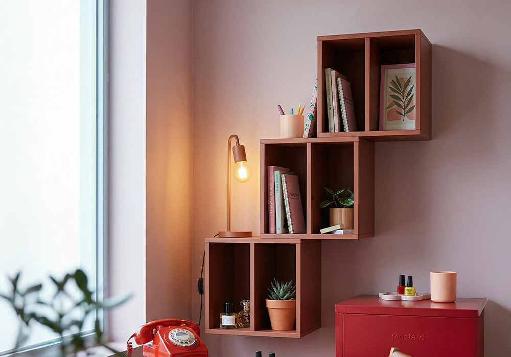 Estantería interior 2 huecos KUBO-decorada 2 Estantería interior 2 huecos KUBO-decorada 2