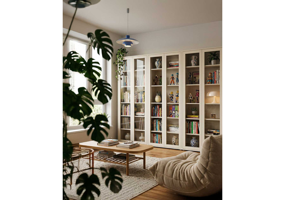 Showcase 2 portas de cristal kubo