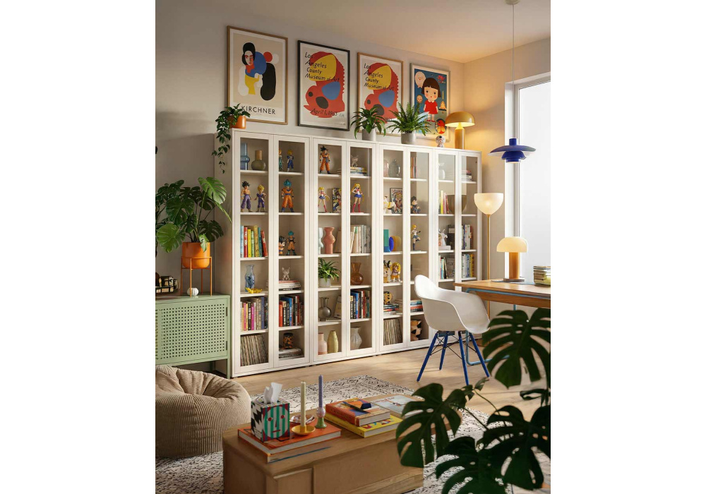 Vitrina 2 puertas cristal KUBO-decorada 3 Vitrina 2 puertas cristal KUBO-decorada 3