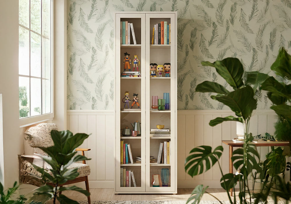 Showcase 2 portas de cristal kubo