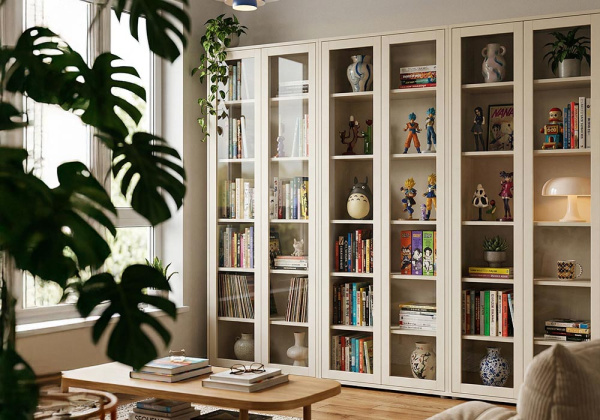 Vitrina 2 puertas cristal KUBO-decorada 2