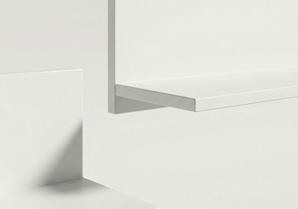 Cama doble con 2 cajones + 2 estantes pared MORFEO