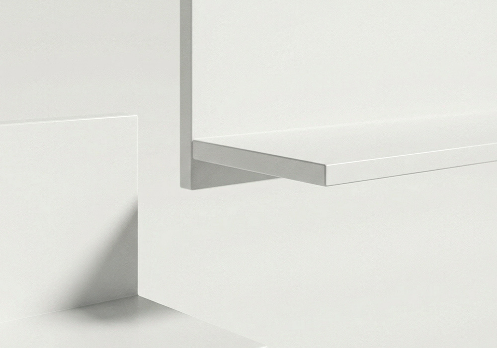 Cama doble con 2 cajones + 2 estantes pared MORFEO